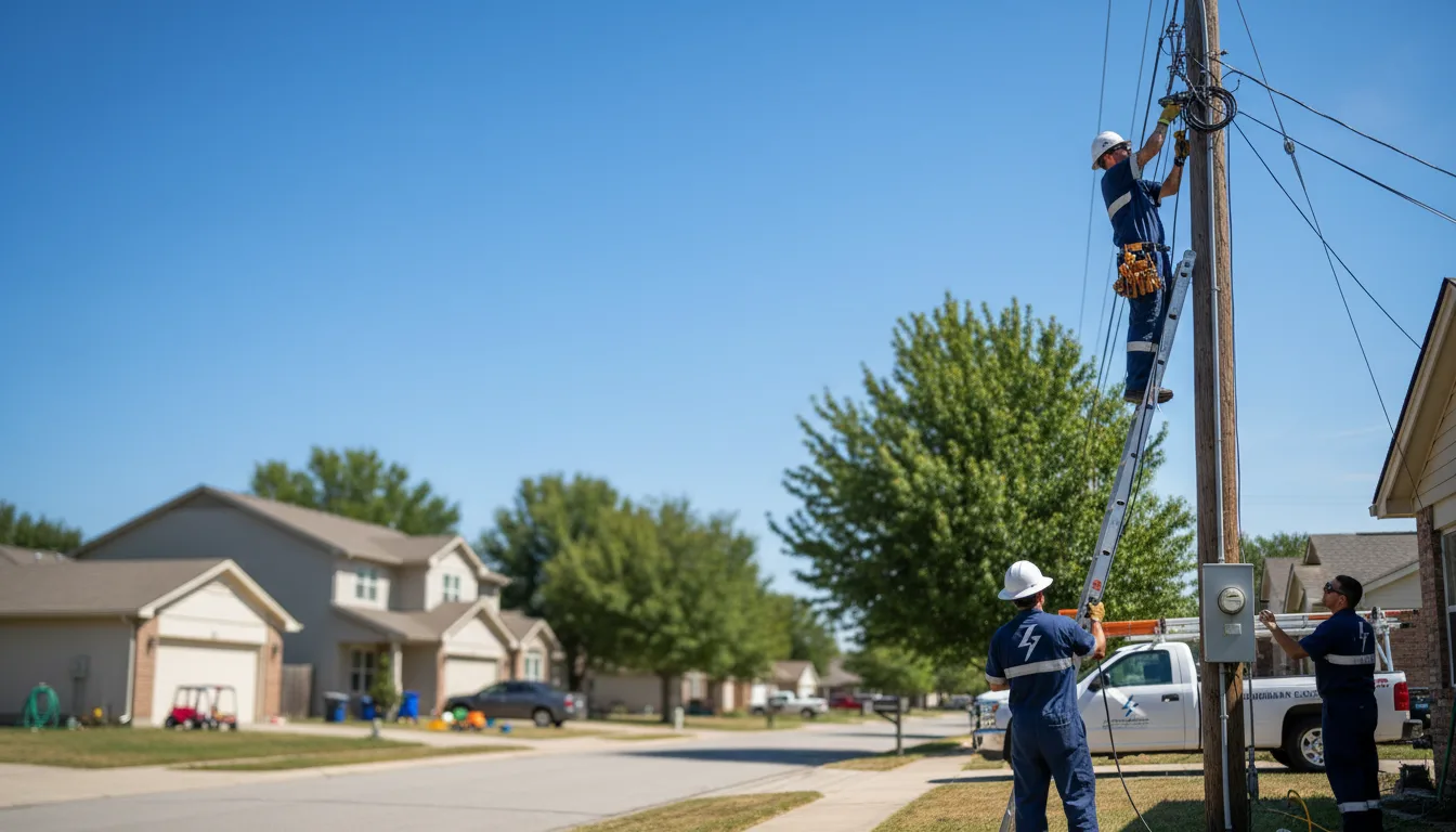 Residential electrician providing installation services in Blue Springs, MS